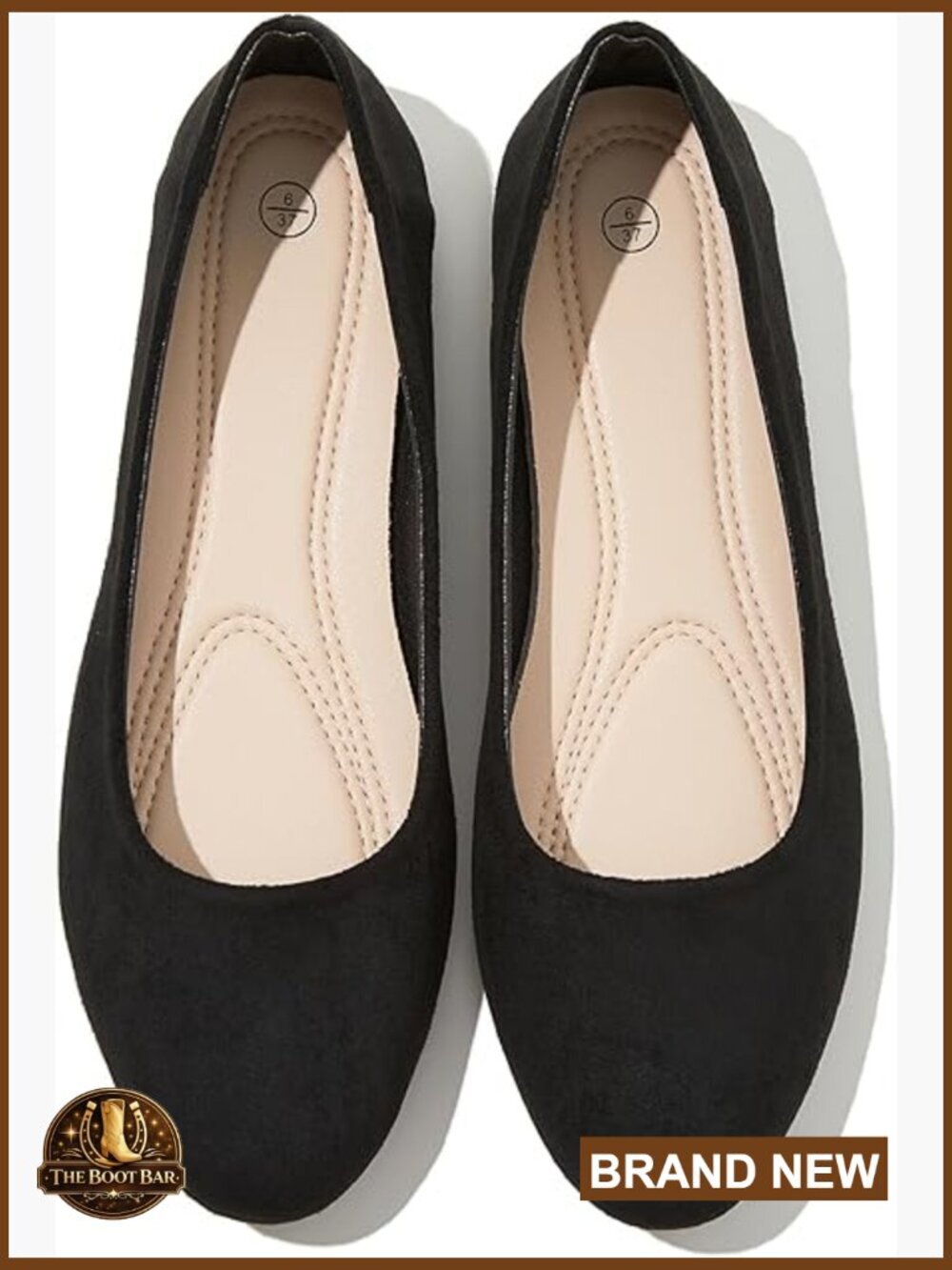 Comfortable Memory Foam Ballet Flats Round Toe Dress Shoes for Work